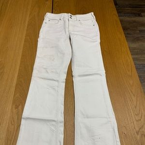 White bootcut jeans